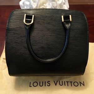 Louis Vuitton Pont Neuf PM Black EPI Satchel